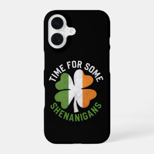 Coque iPhone 16 Moment pour quelques espiègleries Trèfle Saint-Pat
