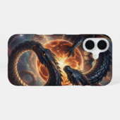 Coque iPhone 16 Monde des dragons – Le Royaume de feu et de magie´ (Verso Horizontal)