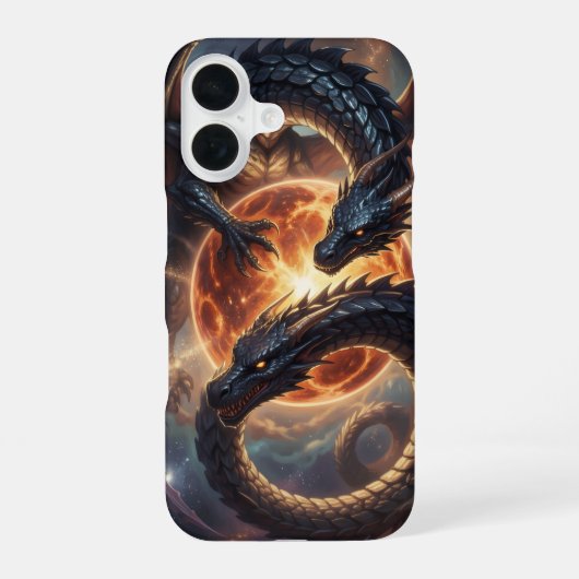 Coque iPhone 16 Monde des dragons – Le Royaume de feu et de magie´ (Verso)