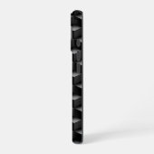 Coque iPhone 16 Monogram, 3D Black Geometric Pattern, Modern (Côté gauche)