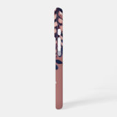 Coque iPhone 16 Monogram Marine Rose Wisteria Élégance (Côté gauche)