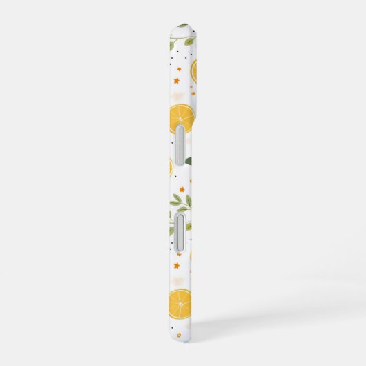 Coque iPhone 16 Monogram Summer Lemon Pattern iPhone Case (Côté droit)