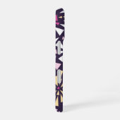 Coque iPhone 16 Monogramme Abstrait des éclats violets (Côté droit)