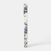 Coque iPhone 16 Monogramme aquarelle lavande de fleur sauvage (Côté gauche)