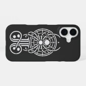 Coque iPhone 16 Monogramme Araignée Gothique (Verso Horizontal)