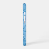 Coque iPhone 16 Monogramme bleu (Côté gauche)
