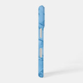 Coque iPhone 16 Monogramme bleu (Côté droit)