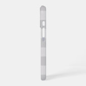 Coque iPhone 16 Monogramme de contrôle de buffle gris rustique (Côté gauche)