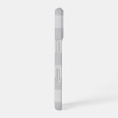 Coque iPhone 16 Monogramme de contrôle de buffle gris rustique (Côté droit)