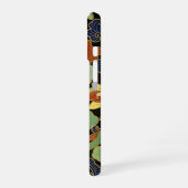 Coque iPhone 16 Monogramme de fleurs d'iris (Côté gauche)