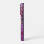 Coque iPhone 16 MONOGRAMME DE GEMME ABSTRAITE violet (Côté gauche)