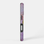 Coque iPhone 16 MONOGRAMME DE GEMME ABSTRAITE violet (Côté droit)