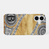 Coque iPhone 16 MONogramme de parchemin ARCHITECTURE RENAISSANCE (Verso Horizontal)