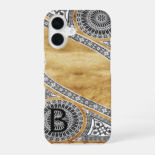 Coque iPhone 16 MONogramme de parchemin ARCHITECTURE RENAISSANCE (Verso)