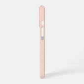 Coque iPhone 16 Monogramme de points élégants rose et or (Côté gauche)