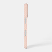 Coque iPhone 16 Monogramme de points élégants rose et or (Côté droit)