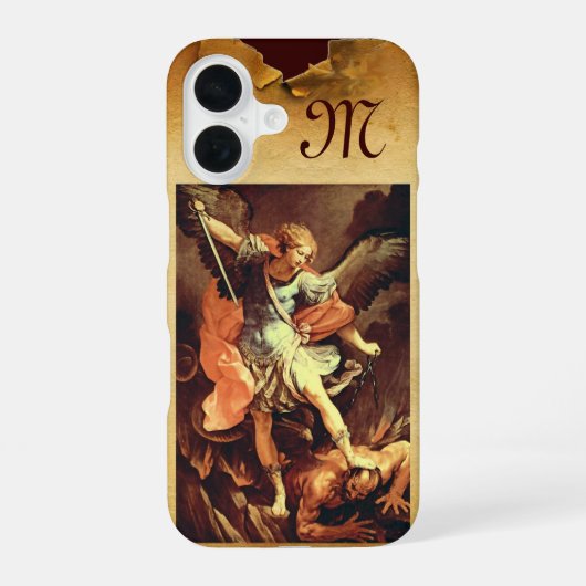 Coque iPhone 16 Monogramme de saint Michel Archange (Verso)