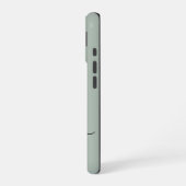 Coque iPhone 16 Monogramme de script vert Sage (Côté gauche)
