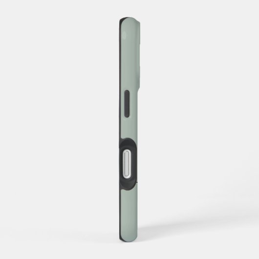 Coque iPhone 16 Monogramme de script vert Sage (Côté droit)