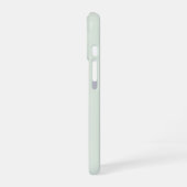 Coque iPhone 16 Monogramme de style moderne vert sauge or (Côté gauche)