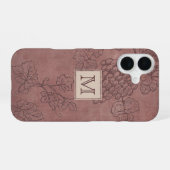 Coque iPhone 16 Monogramme du cépage de Bourgogne (Verso Horizontal)
