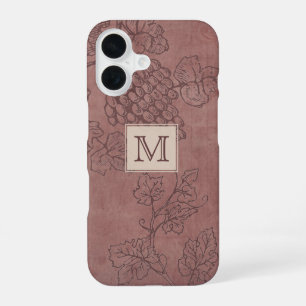 Coque iPhone 16 Monogramme du cépage de Bourgogne