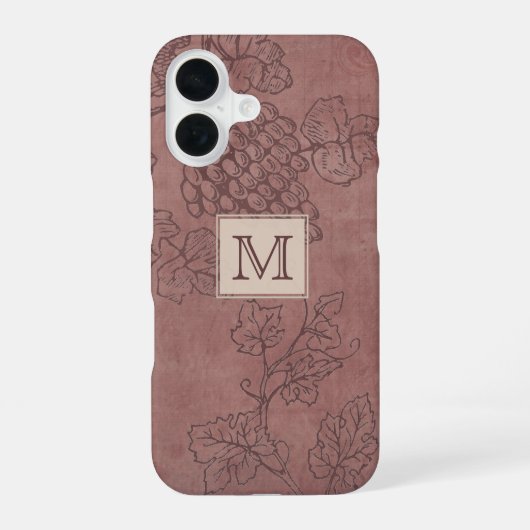 Coque iPhone 16 Monogramme du cépage de Bourgogne (Verso)