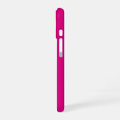 Coque iPhone 16 Monogramme effrayant rose sur rose (Côté gauche)