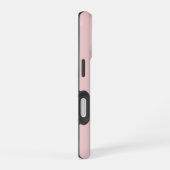 Coque iPhone 16 Monogramme élégant rose poudré gris (Côté droit)