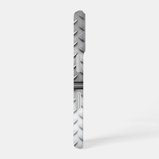 Coque iPhone 16 Monogramme en acier à plaque de diamant (Côté droit)