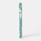 Coque iPhone 16 Monogramme Fleurs lunaires (Côté gauche)