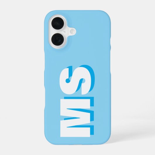 Coque iPhone 16 Monogramme Initial Moderne (Verso)