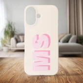 Coque iPhone 16 Monogramme initial moderne
