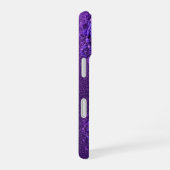 Coque iPhone 16 Monogramme Initial Violet Blanc Féminin Abstrait (Côté droit)