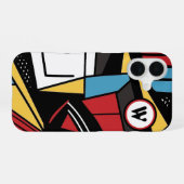 Coque iPhone 16 Monogramme moderne géométrique Abstrait (Verso Horizontal)