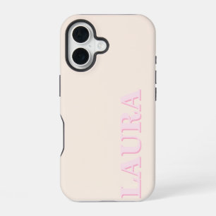 Coque iPhone 16 Monogramme moderne minimaliste