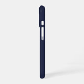 Coque iPhone 16 Monogramme moderne simple professionnel bleu nuit (Côté gauche)