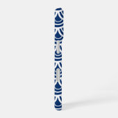 Coque iPhone 16 Monogramme Motif rose et marine (Côté droit)