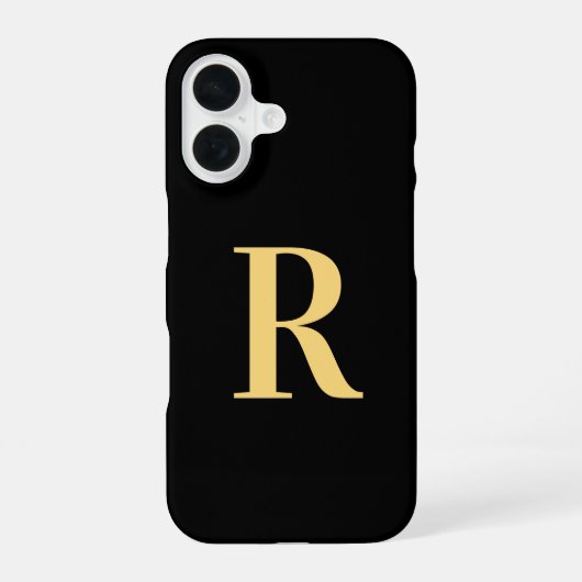 Coque iPhone 16 Monogramme Noir (Verso)