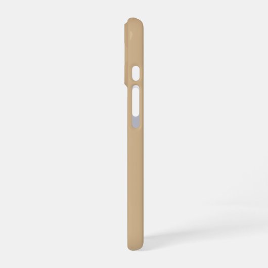 Coque iPhone 16 Monogramme personnalisé chameau (Côté gauche)