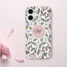 Monogramme personnalisé floral délicat
