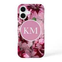 Monogramme rose oeillet Janvier Fleur d'anniversai