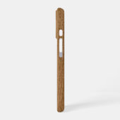 Coque iPhone 16 monogramme rustique bois (Côté gauche)