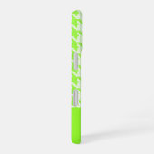 Coque iPhone 16 Monogramme vert et blanc motif (Côté droit)