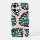 Coque iPhone 16 Monstère botanique tropicale Feuille Motif d'été (Verso)