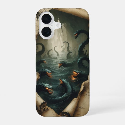 Coque iPhone 16 Monstre Marin Mythique (Verso)