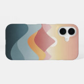 Coque iPhone 16 Montagnes Rétro Zen (Verso Horizontal)