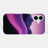 Coque iPhone 16 Monts Retro Wave (Verso Horizontal)