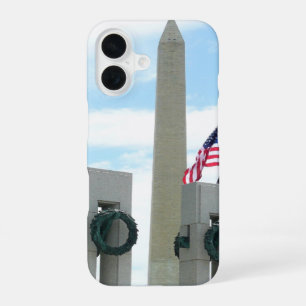 Coque iPhone 16 Monument Washington et mémorial de la Seconde Guer