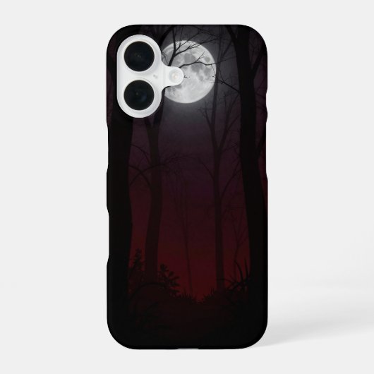 Coque iPhone 16 Moonlit Dark Forest Gothic Phone Case (Verso)